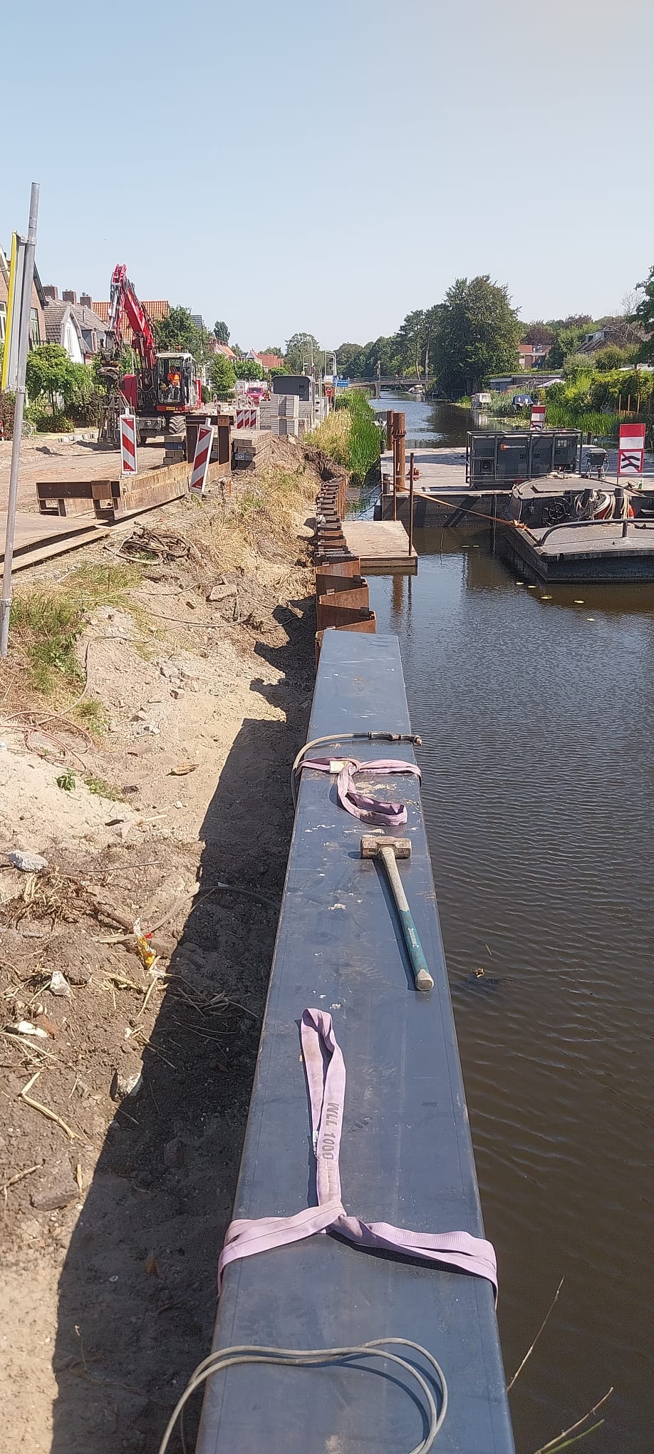 Damwand met stalen gording in Bennebroek — beeld 3