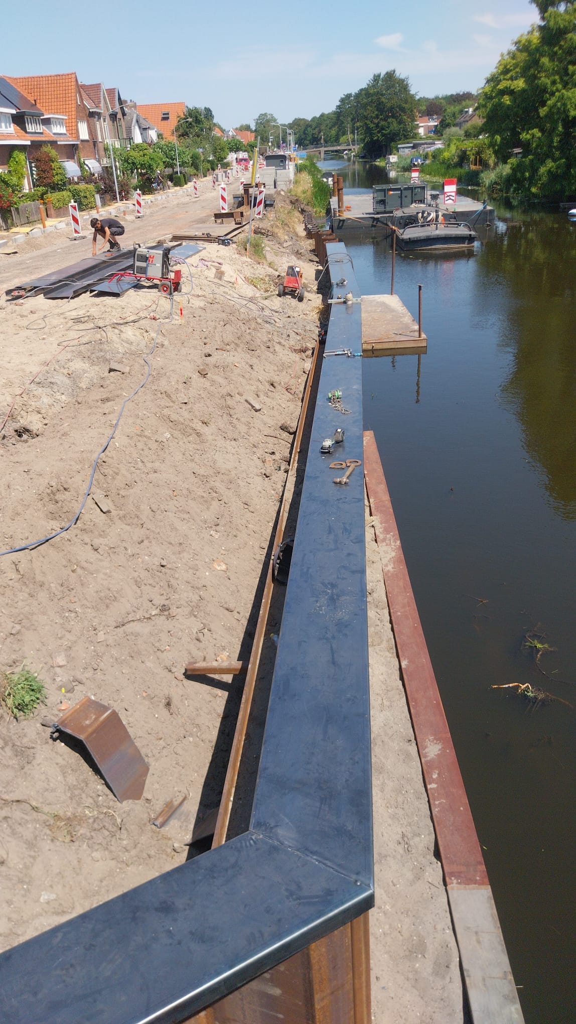 Damwand met stalen gording in Bennebroek — beeld 4